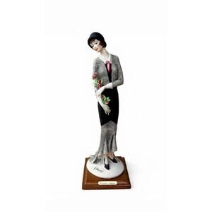 Giuseppe Armani Florence Lady With Flowers Signed Figurine 10" 0413C Italy Rare